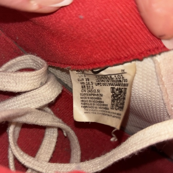 Nike Air Force 1's,  Red and White - Picture 9 of 9